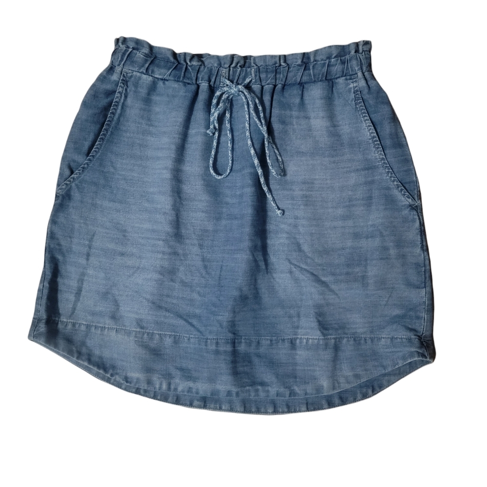 Anthropology Cloth & Stone Chambray Mini Skirt 100% Lyocell Tincel size XS
